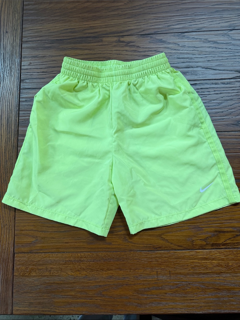 Nike Neon Yellow Performance Shorts.
